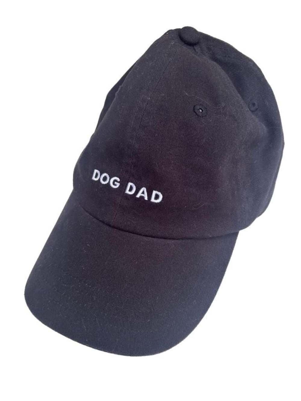 Dog Dad Embroidered Cotton Baseball Cap Black OS Adjustabls